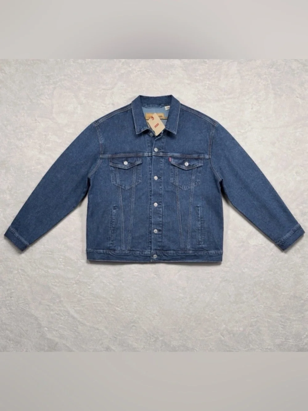 Levi’s Denim Trucker Jacket XL Men’s Blue Jean Coat NWT Red Tab Standard - Picture 1 of 8
